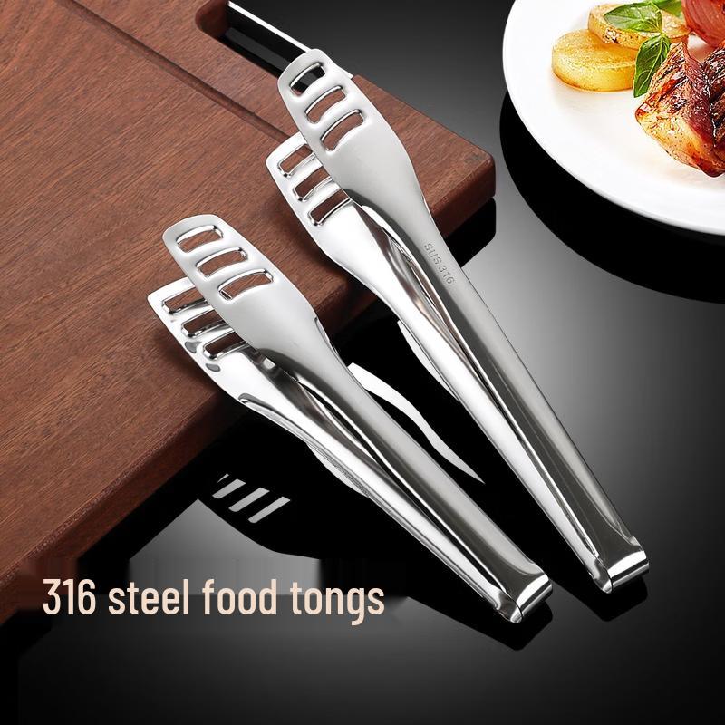 Large 316 Stainless Steel Food Tongs for BBQ & Buffet
