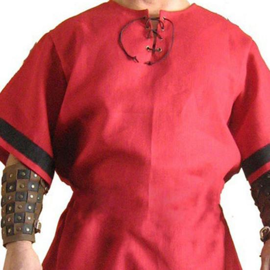 Viking Kriger Kostyme Middelalder Menn Skjorte Viking Ridder Antrekk Vintage Renessanse Nordisk Pirat Tunika Skjorte for Cosplay Sceneopptredener