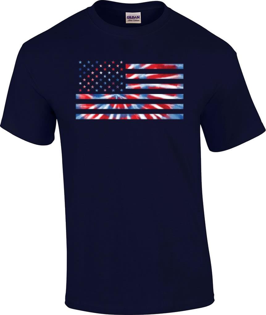 Patriotic Tie Dye Flag T-Shirt XXL