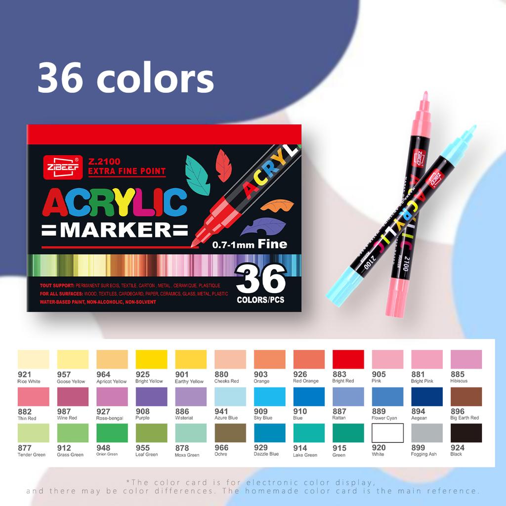 36-168 Colors Acrylic Paint Pen Markers Acrylic 0.7mm Tip Paint Markers Set for Wood Rock Painting Canvas Gift DIY Crafts Art