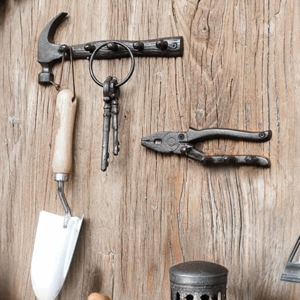 Vintage Wall-Mounted Decor Shelf DIY Dual-Purpose Hooks Cast Iron Wall Hooks  Craftsmen