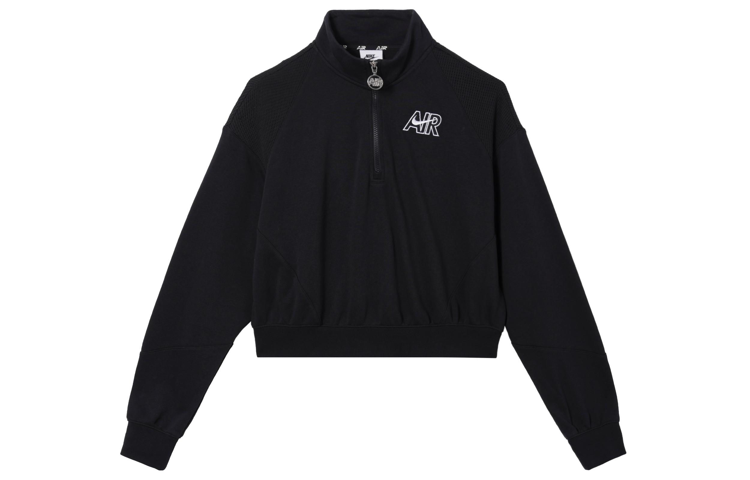 Nike Sweatshirts Women s Black Stand Collar Moderate Other DM6074-010 S