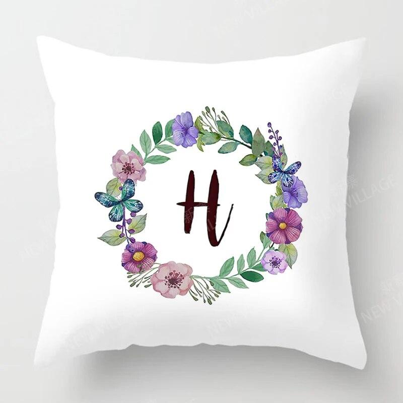 Personalized letter printed pattern pillowcase for home bedroom living room sofa decoration throw pillow pillowcase