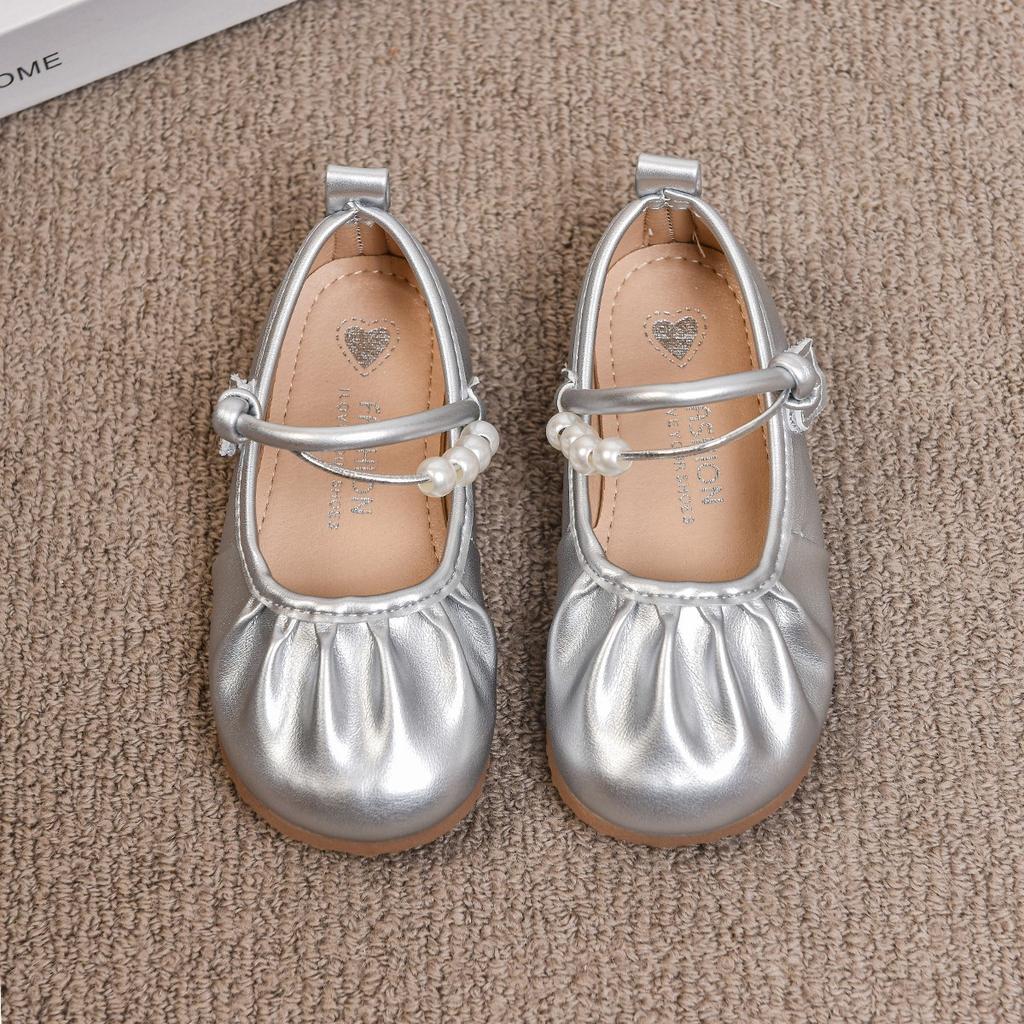 Girls' Small Leather Shoes 2025 Spring and Summer New Little Girl Shoes Soft Leather Single Shoes Princess Shoes Soft Sole Medium and Large Chil