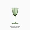 Light Luxury Retro Flower Home Wine Glasses Champagne Cup Set Crystal Goblet Glass Ribbed Pink Green Cocktail Glass Martini Cup