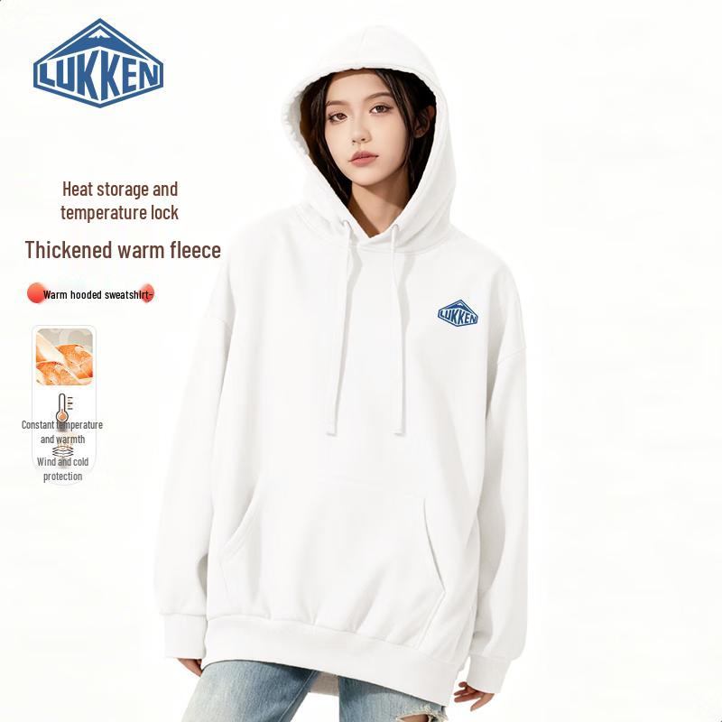 

LUKKEN Women s 2025 A/W Loose Fit Fleece Hoodie L