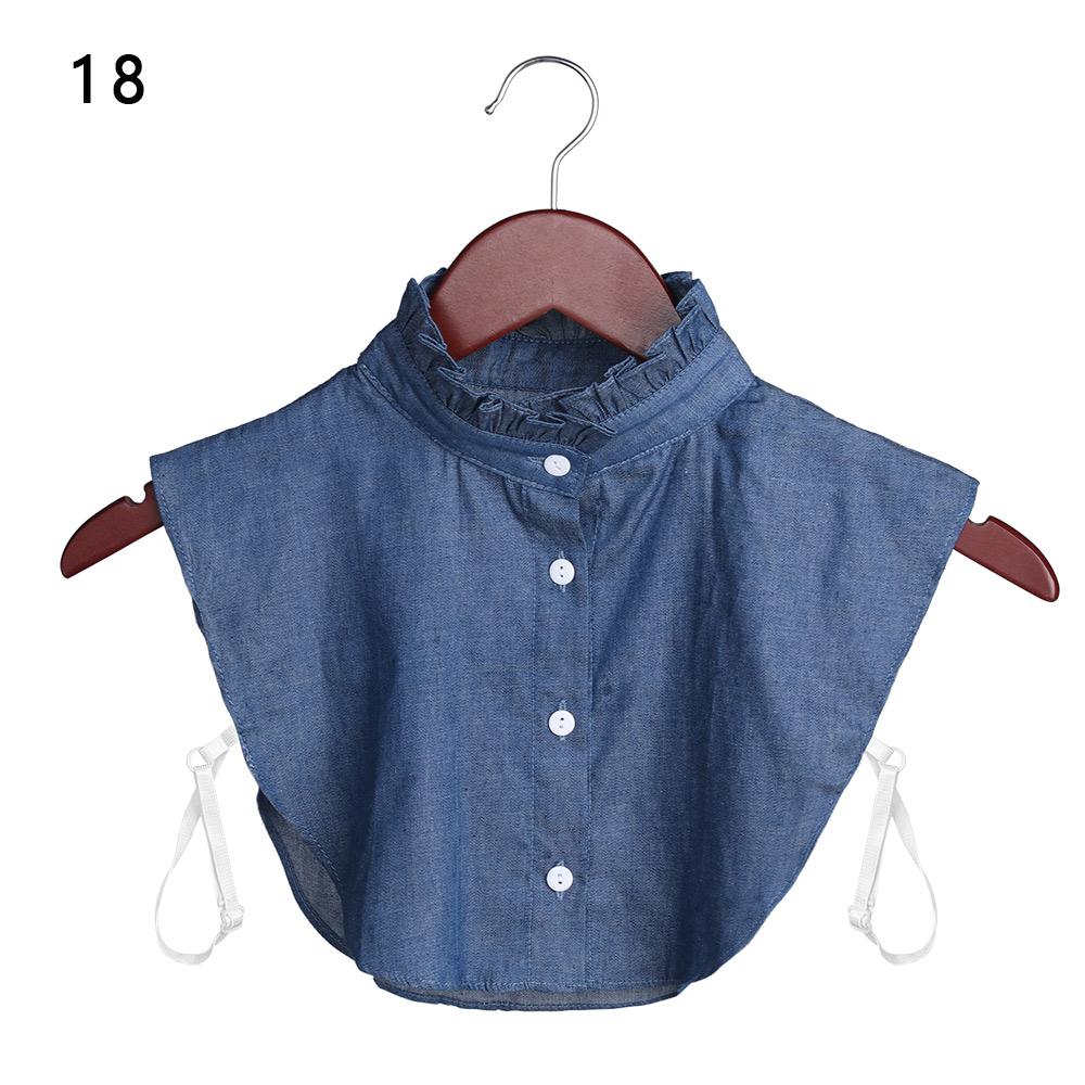 Classic Women Cotton Lace Fake Collar Vintage Detachable Clothes Accessories Lapel Blouse Top Shirt Collar False Collar DropShip