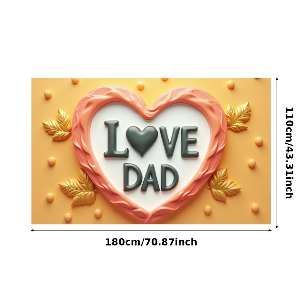 Decorative Tie Home Decoration Sentimental Design Love Dad Sign Orange Background High Quality Dad Celebration Banner
