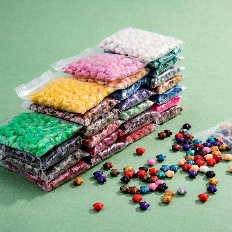 Mixed Color Star Sealing Wax Beads for Envelopes, 100 Pieces, Retro Fire Paint Seal Wax