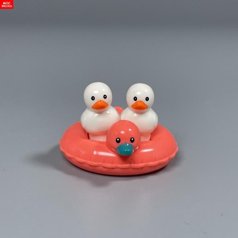 Ladrillos MOC Escena de Selva Bosque Animal Terrestre Cisne Conejo Ratón Pájaro Perro Ensamblar Bloques de Construcción Juguetes para Niños Muñeca de Plástico
