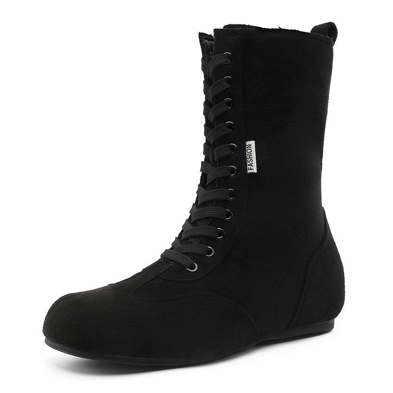 Fashion Autumn and Winter High Top Boots Luxury Designer Minimalist Style Outdoor Fashion Street Walking Warm 38-46 Black Shoes