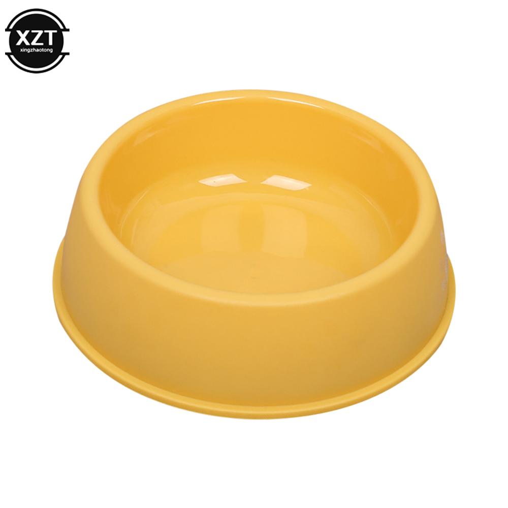 High Quality Solid Color Pet Bowls Candy-Colored Lightweight Plastic Single Bowl Small Dog Cat Pet Bowl Pet Feeding Water Tools