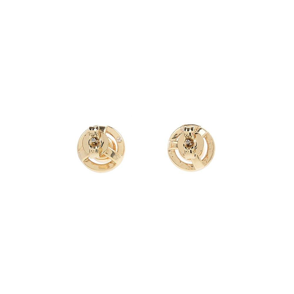 [Coach] Halo Pave Stud Earrings C9324 Gold 72583
