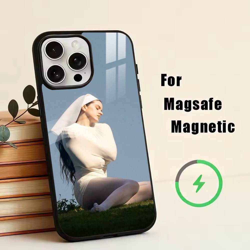 Singer R-ROSALíA Phone Case For iPhone17,16,15,14,13,12,11 Plus,Pro Magnetic For Magsafe Wireless Charging