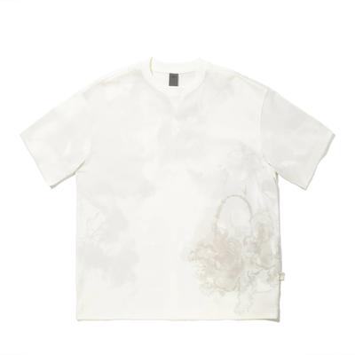 Li Ning X Jackie Chan Collaboration Série Kung Fu Confortable Polyvalent Simple Coupe Ample Imprimé All Over Col Rond Manches Courtes T-Shirt AHSV499-1