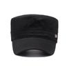 Men's Four-Season Breathable Flat Cap with Metal Logo - Outdoor Fashion Casual Sun Hat.