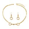 Jewelry Set Light Luxury Circle Design Necklace and Earrings