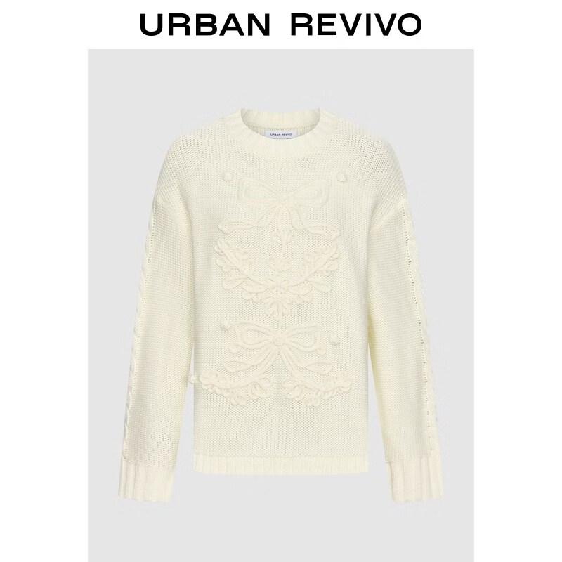 Сладкий 3D свитер из жаккардового трикотажа с бантом S