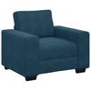 3 Piece Sofa Set with Cushions Blue Velvet