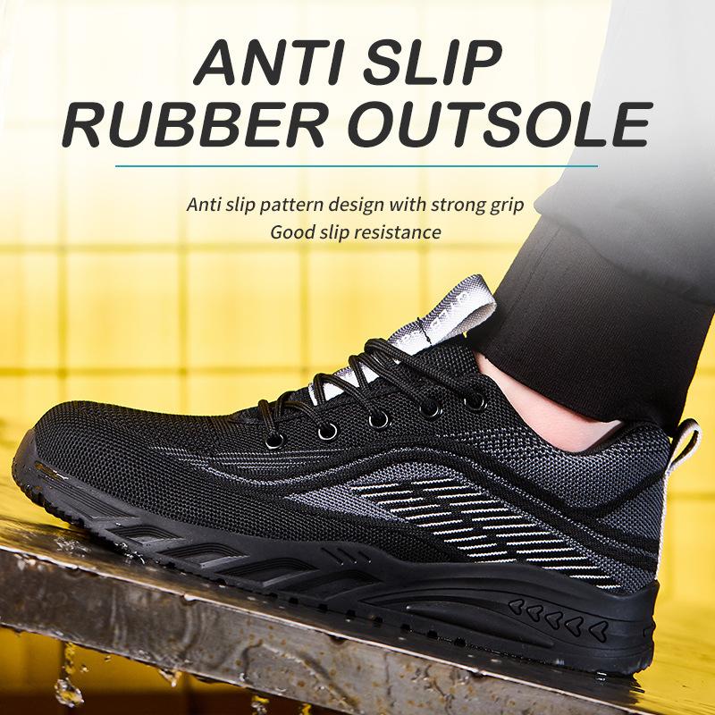 Anti-Smash Steel Toe Sneakers Anti-Puncture Boot Of Safety Working Shoes With Protective Toe Lightweight Breathable Safety Shoes