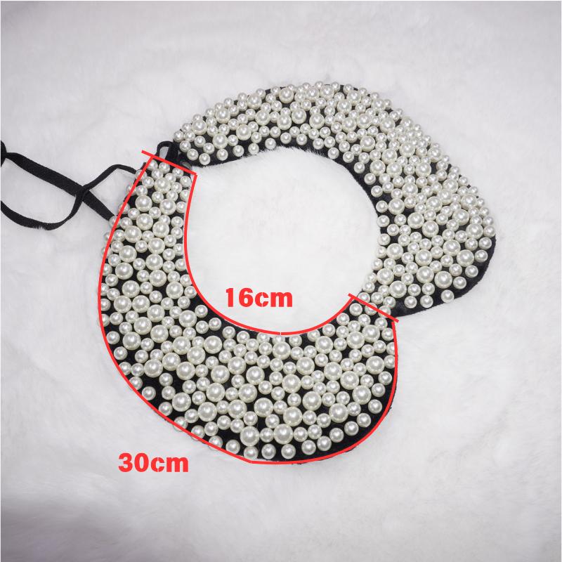 Black Handmade Retro Fashion Detachable Shirt Fake Collar Choker Accessories for Women Dress Blouse Wedding Party Gift