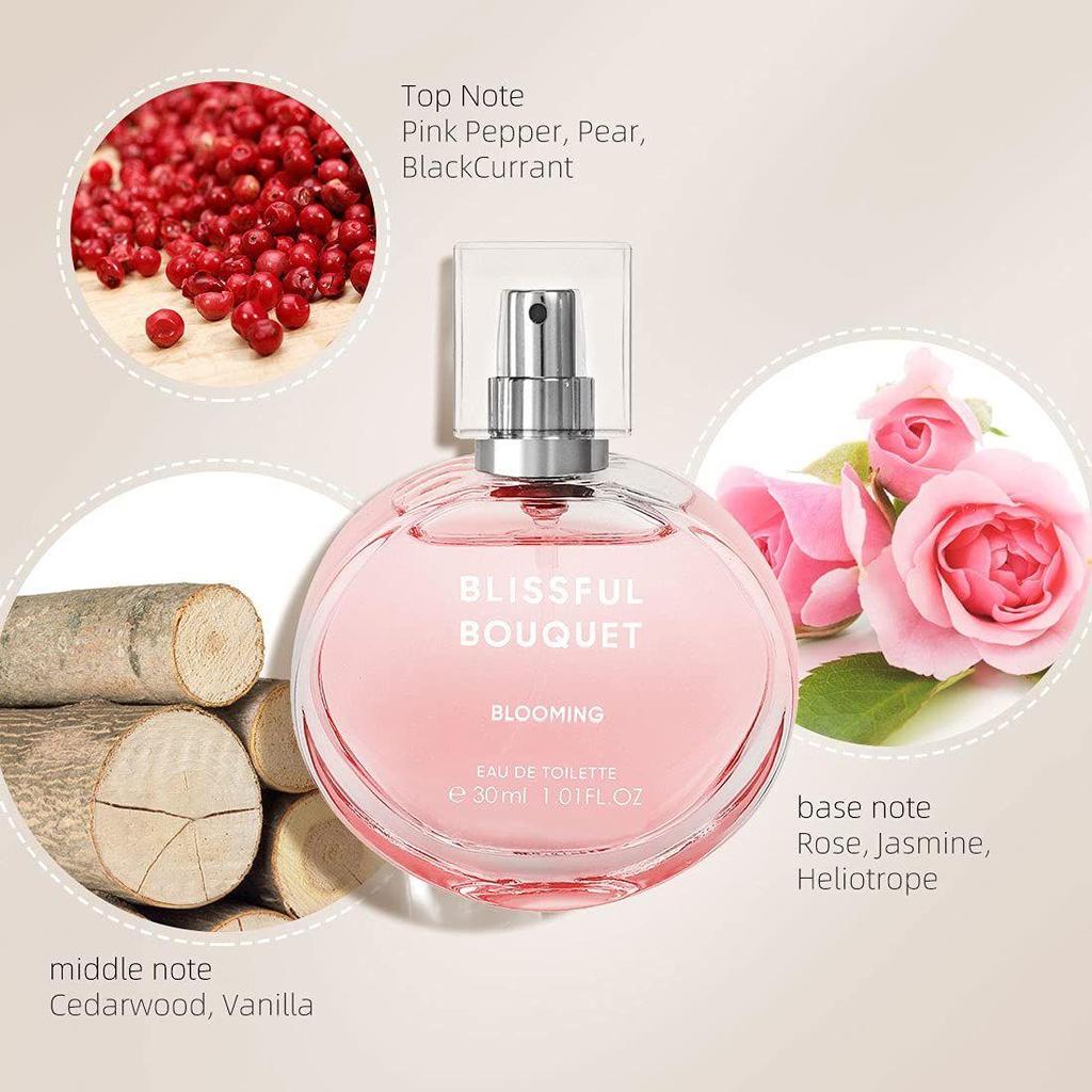 MINISO Blooming Eau De Toilette Long Lasting Women Perfumes, 30ml, Blissful Bouquet