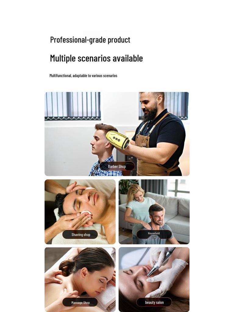 Electric Vibration Facial Massager for Barbers & Salons - New Model