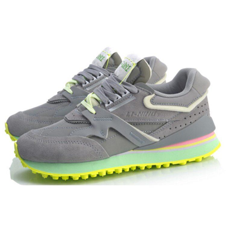 Li Ning 001 Slip Resistant, Abrasion Resistant, Lightweight Low top Sports Casual Shoes Women's Snow Gray AGCP382-5
