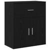 Sideboard Black Oak Effect 60 X 31 X 70 Cm Engineered Wood