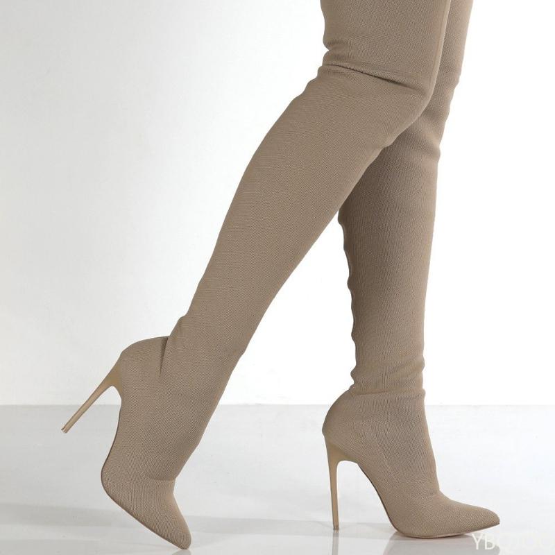 Autumn Winter Woolen Short Boots Women with Pointed Toes Thick Heels Simple Comfortable Temperament High-heeled Women's Boots