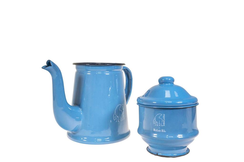 NORDISK Outdoor Camping Enamel Madam Blue Coffee Pot Bla Sky Blue Japanese 119092 (Madam Coffee) 1.5L [Genuine Product]