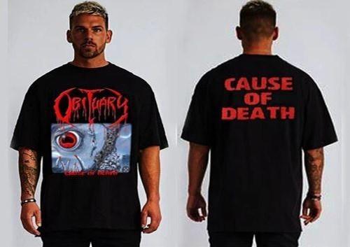 OBITUARY DEATH METAL FRONT AND BACK PRINT BLACK T SHIRTS Unisex T-Shirt S