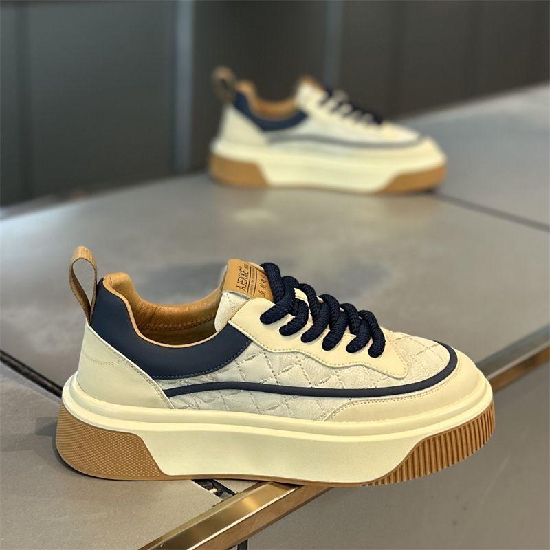 

Кроссовки Повседневные Мужские Дизайнерские Мягкая Подошва Кеды Мода Микрофибра Кожа Верх Увеличение Роста Плоская Платформа Спортивная Обувь 39 темные хаки