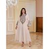 Dubai Indonesia Turkey Djellaba Women's Clothing Saudi Arabia Women's Rope Embroidery Beads Dress Dress