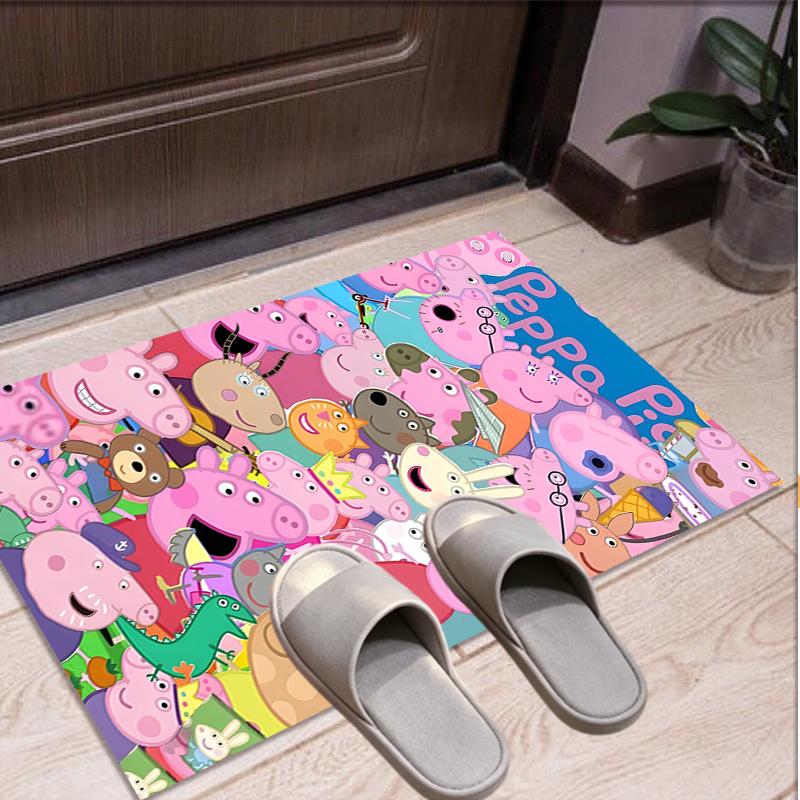 Peppa Pig Pattern Rug, Indoor/Outdoor Mat, for Picnic, Gameroom, Bedroom, Office, Living Room, Home Decor Carpet, Birthday Gift