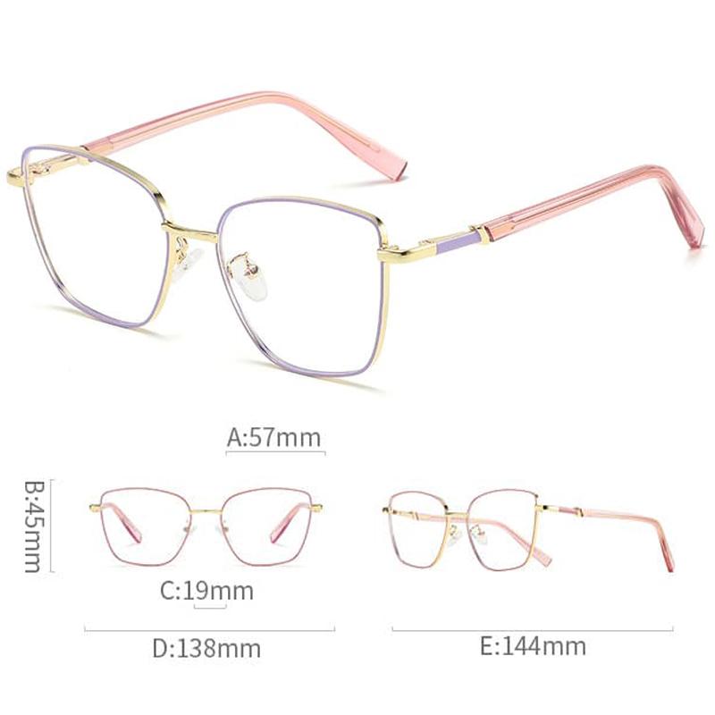Neutral Fashion Anti Blue Light Glasses Cat Eye Large Frame Ultra Light Eye Protecting Optical Glasses for Women Men
