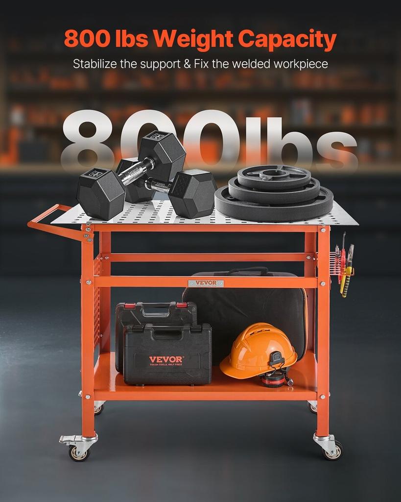 Welding Table 40"x24" Welding Workbench with 800LBS Static Weight Capacity