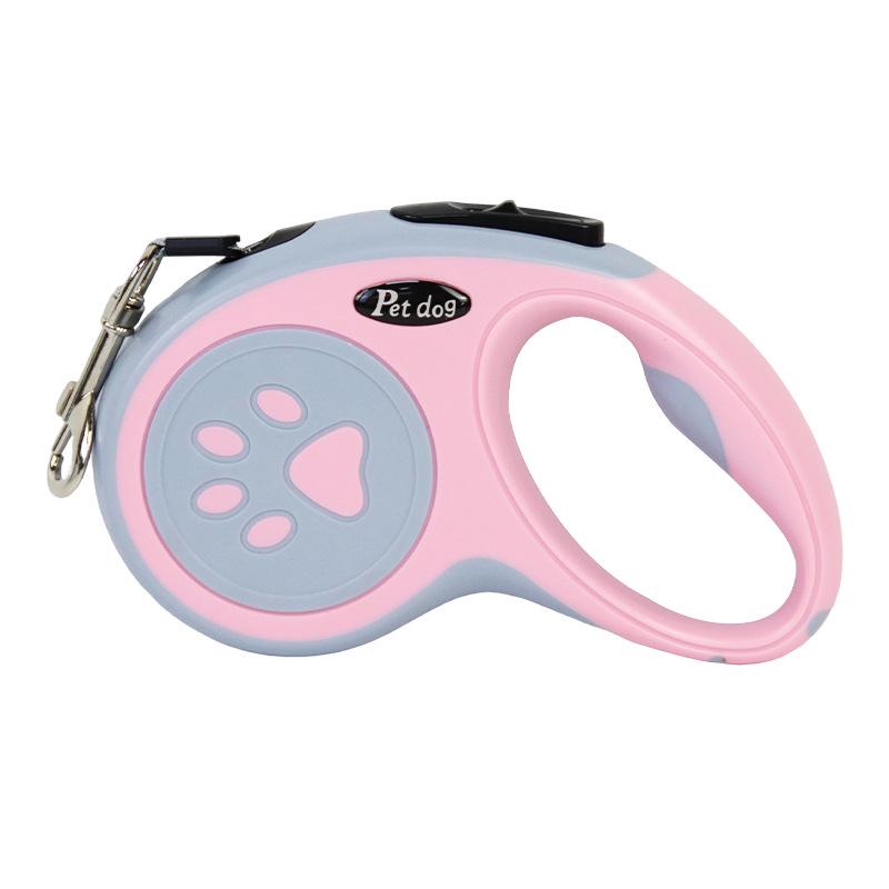 One-Button Retractable Shock-Absorbing Dog Leash for Safe Outings