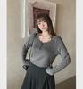 Women's Plus Size Lace Splicing One-Shoulder Long-Sleeve T-Shirt