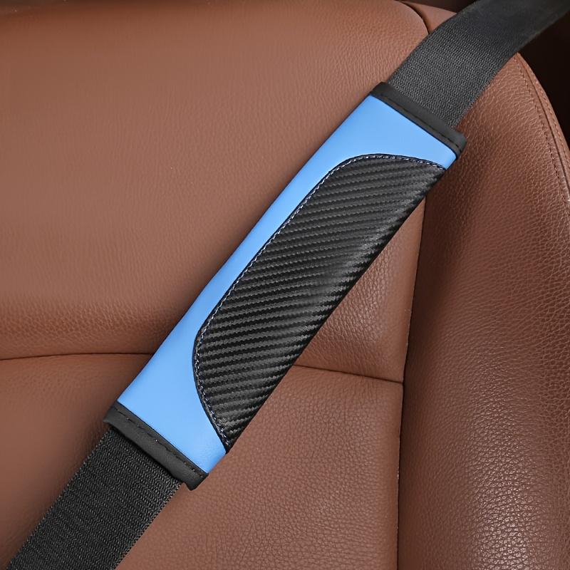 1pc Carbon Fiber Pattern PU Leather Car Seat Belt Shoulder Pad, Comfortable Protective Cover for Car Seat Belt Comfort Seat Belt Cover Shoulder Strap