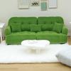 Handmade Mini Couch Dollhouses Single Sofa Set Flocking Loveseat Seater For Realistic Bedroom Scenes