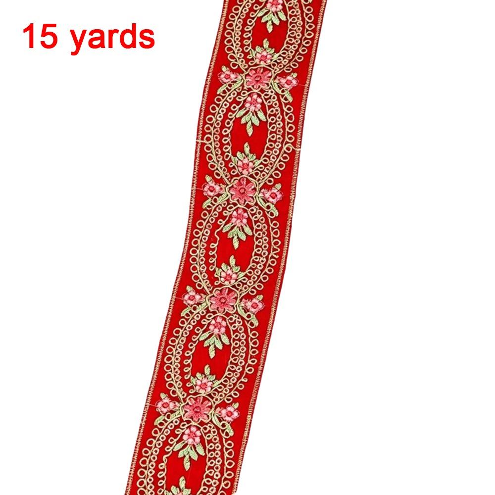 4.5cm Width Fabric Webbing Ribbon Gold Thread Sequins Embroidery Lace Fabric For Dress Decoration