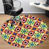 1 Stück Kaleidoskop Muster Stuhlteppich für Büro Rutschfest, Maschinenwaschbarer Teppich für Büro, Zimmer - Feiertagsdekoration, Maschinell hergestellt yy251016043