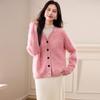 Srcr Women's Premium Cashmere Blend Knitted Wool Cardigan