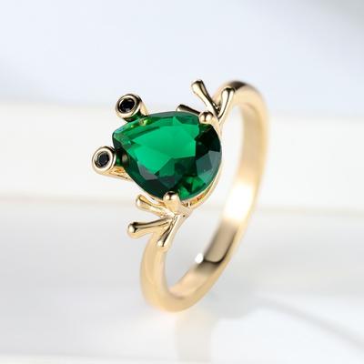 Cute Green Color Frog Ring for Women's Children Animal Ring As A Children's Day Gift for Family