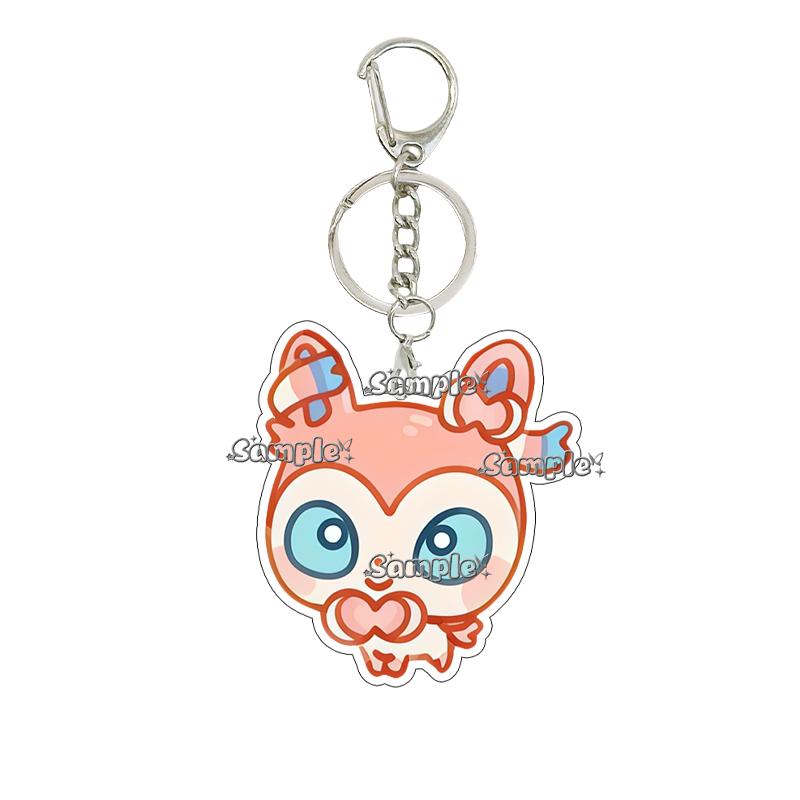 Cartoon Anime Umbreon Sylveon Jolteon Eevee Cute Acrylic Keychain Bag Charm Backpack Pendant Jewelry Ornaments Key Ring Gifts