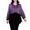 Spring Silky Long-Sleeve Plus Size Shirt for Women