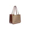 Coach Tyler 35 Monogram Open Top Leather Tote Bag Women handbags Orange Brown C2591-B4NQ4