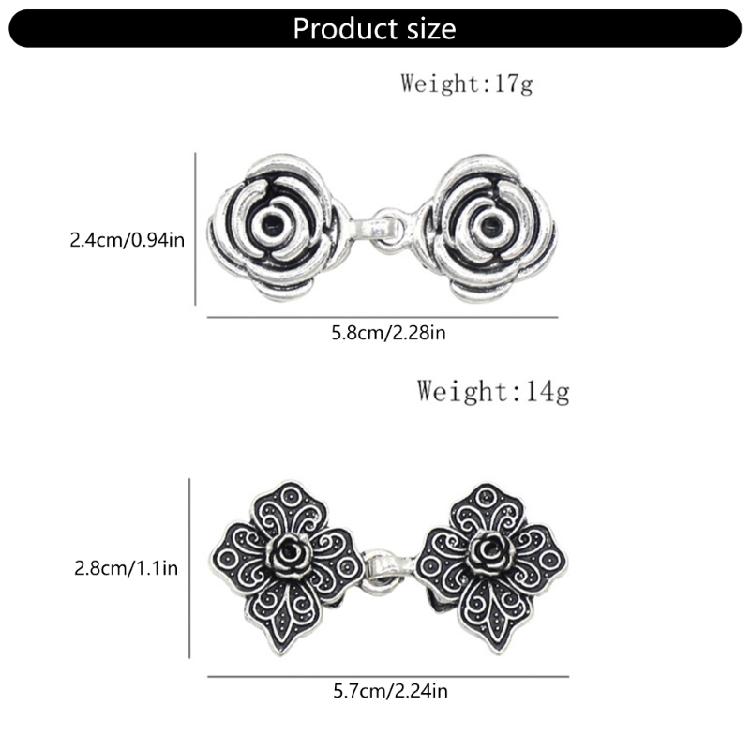 Elegant and Practical Rose/Leaf Cardigan Clip Scarf Fastener Shirt Clasp Fashionable Sweater Guard for Daily Wear