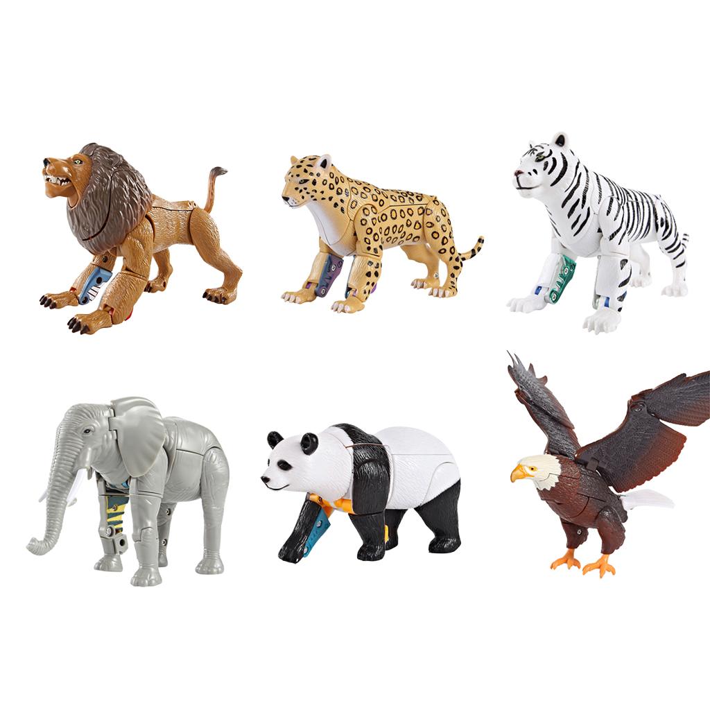 Educational Transform Animals Robot Action Figure Toy Gift for Kids Animal Figures Model Transformation Toys